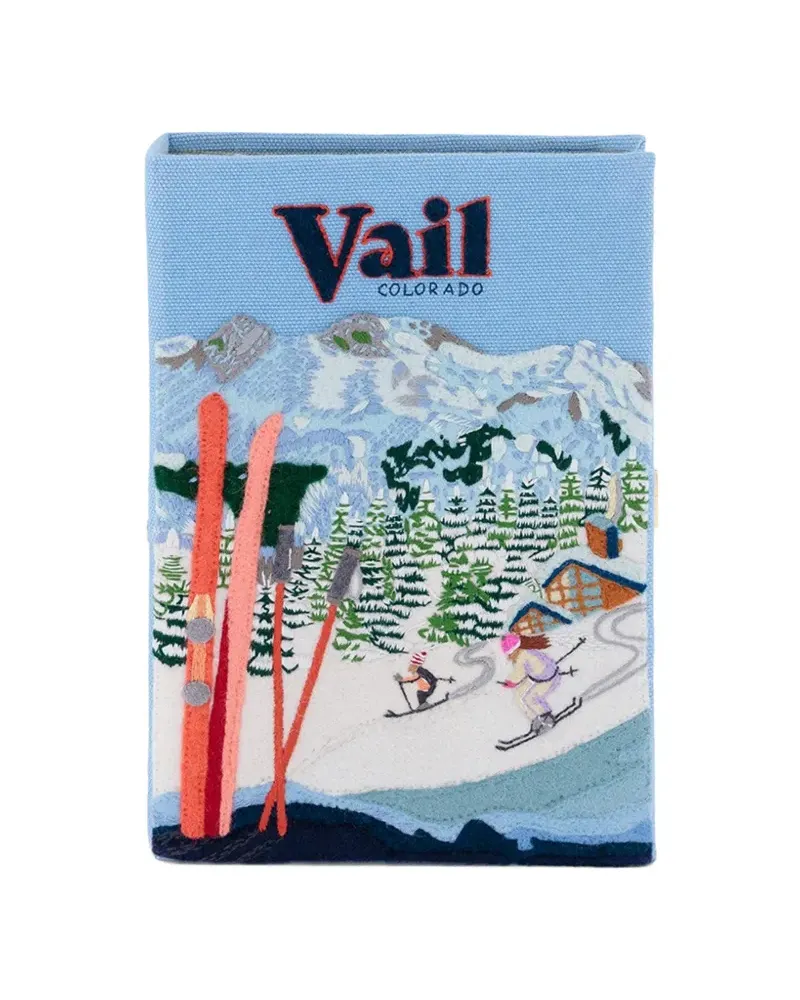 Olympia Le-Tan Vail Toile Schultertasche mit Stickerei - Blau Blau