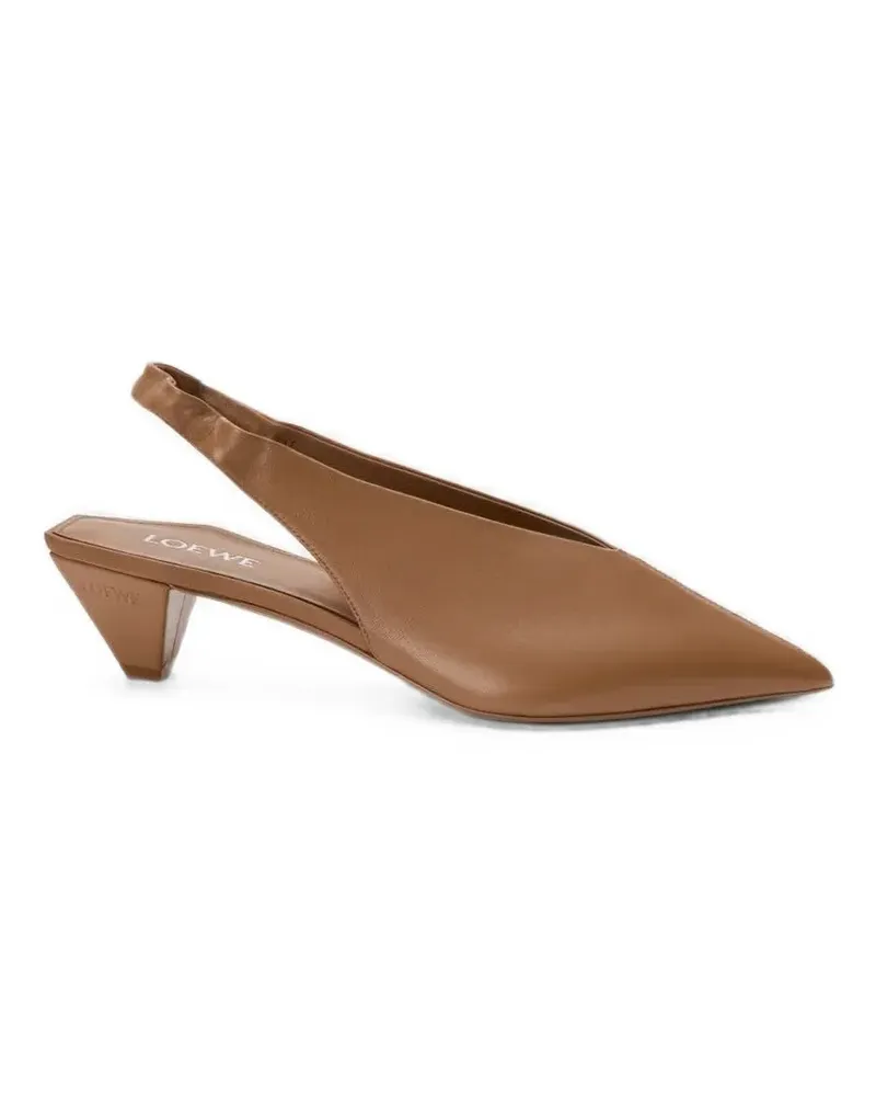 Loewe Origami Cubic slingbacks in lambskin - Braun Braun