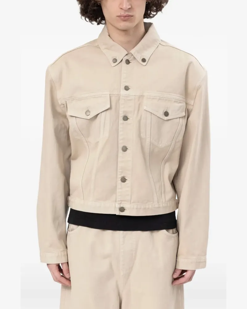 Entire Studios Enge Jeansjacke - Nude Nude