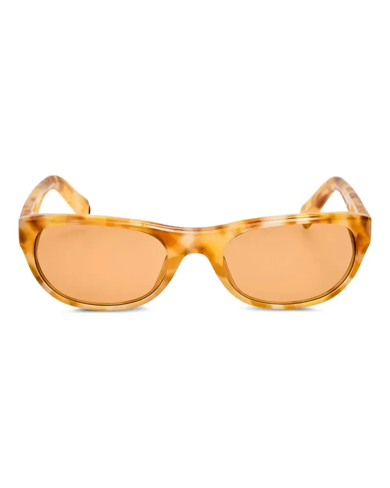Jacquemus Sole rectangle-frame sunglasses - Orange Orange