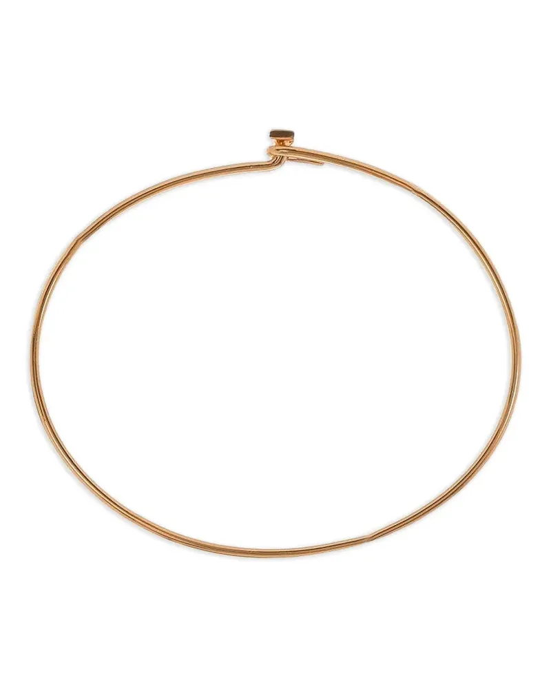 DEZSO 18kt Classic Wave Wire Rotgoldarmband Gold