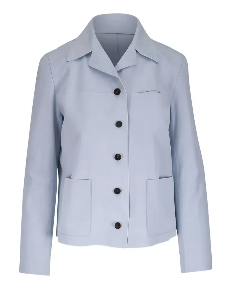 Lafayette148 button suede jacket - Blau Blau