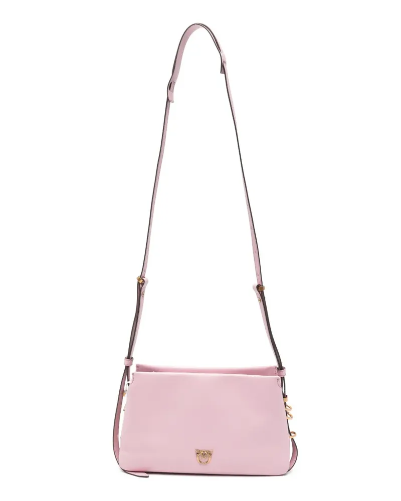 Pinko mini Triplet Love Birds leather shoulder bag - Rosa Rosa
