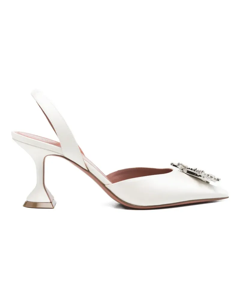 Amina Muaddi Begum embellished slingback pumps - Weiß Weiß