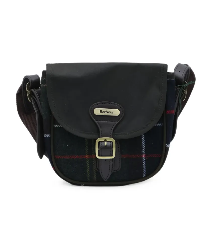 Barbour Schultertasche mit Schottenkaro - Grün Grün