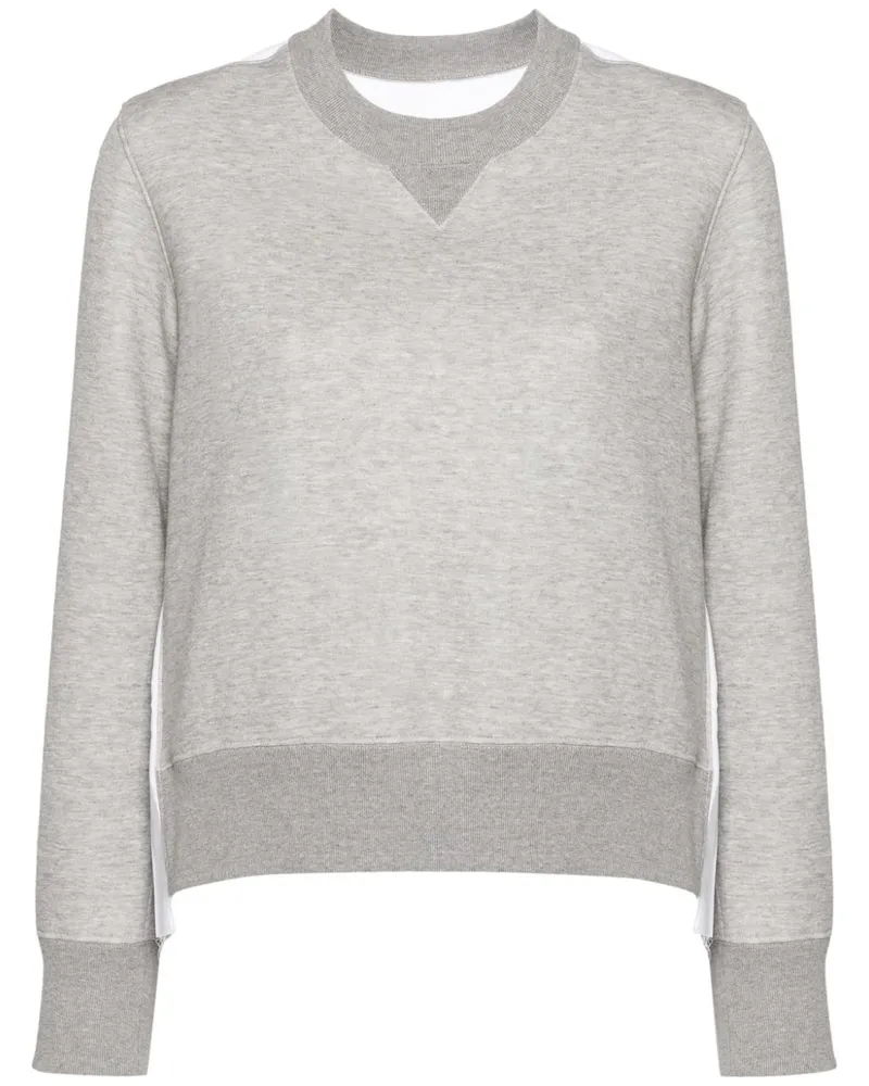 Sacai Sweatshirt mit Messerfalten - Grau Grau