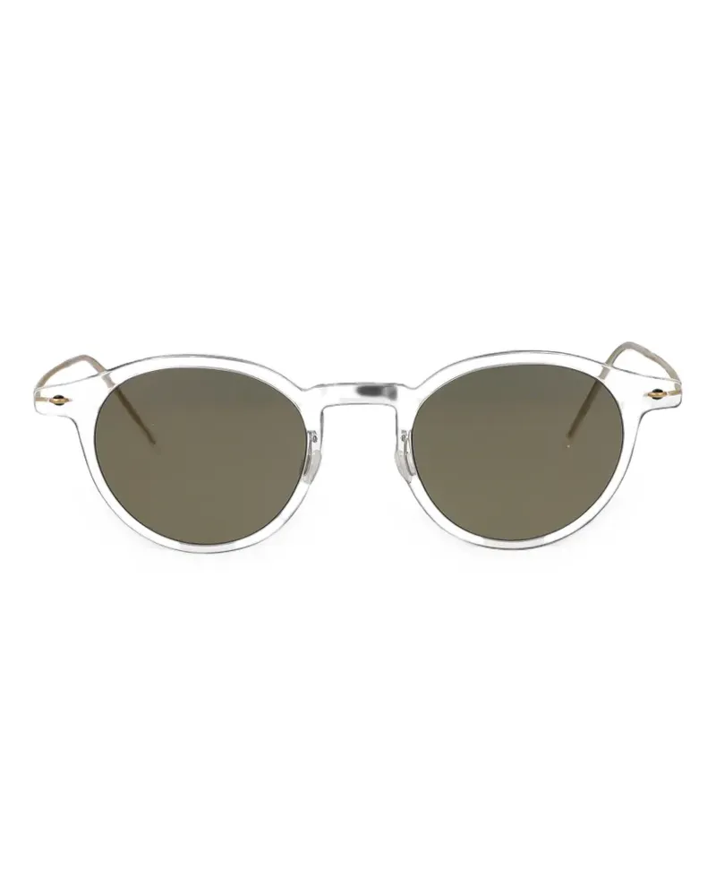Lindberg round-frame titanium sunglasses - Nude Nude