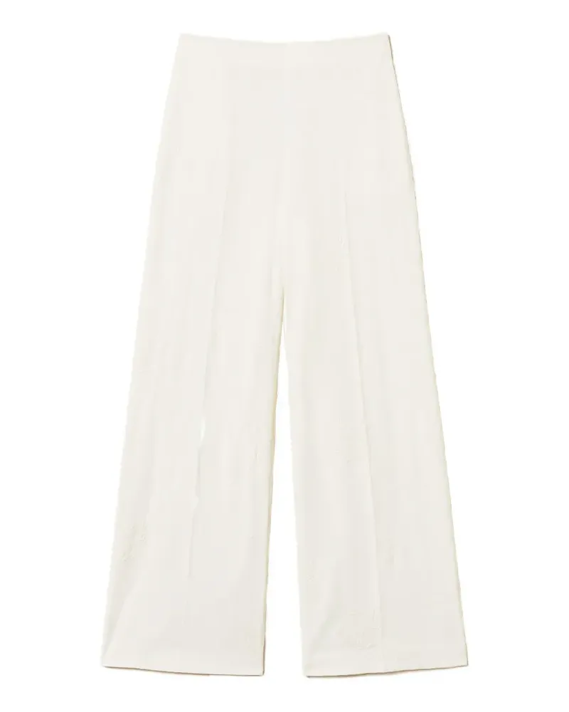 Twin-Set embroidered palazzo pants - Weiß Weiß