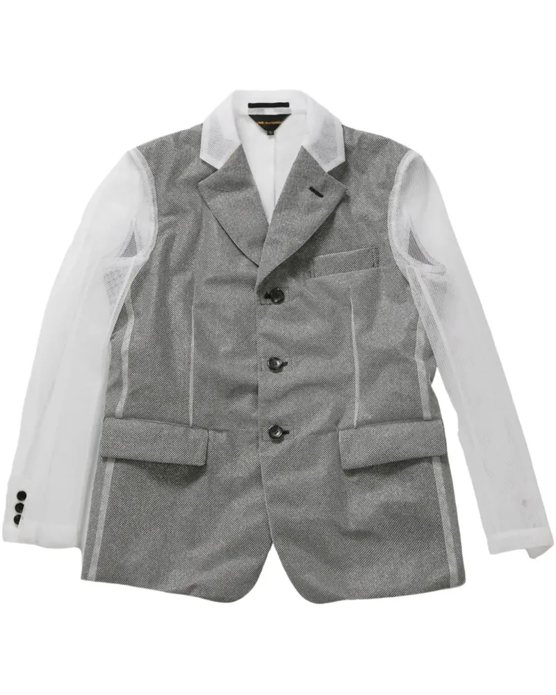Comme des Garçons transparent-panelling blazer - Schwarz Schwarz