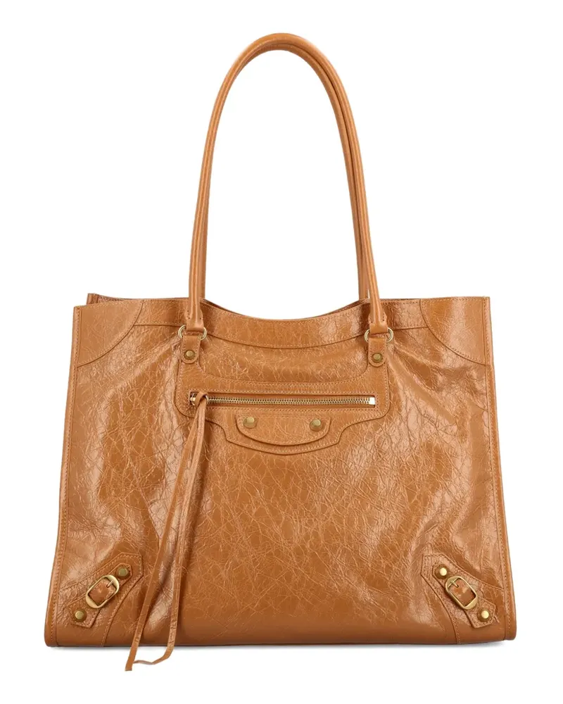 Balenciaga zip-pocket shoulder bag - Braun Braun