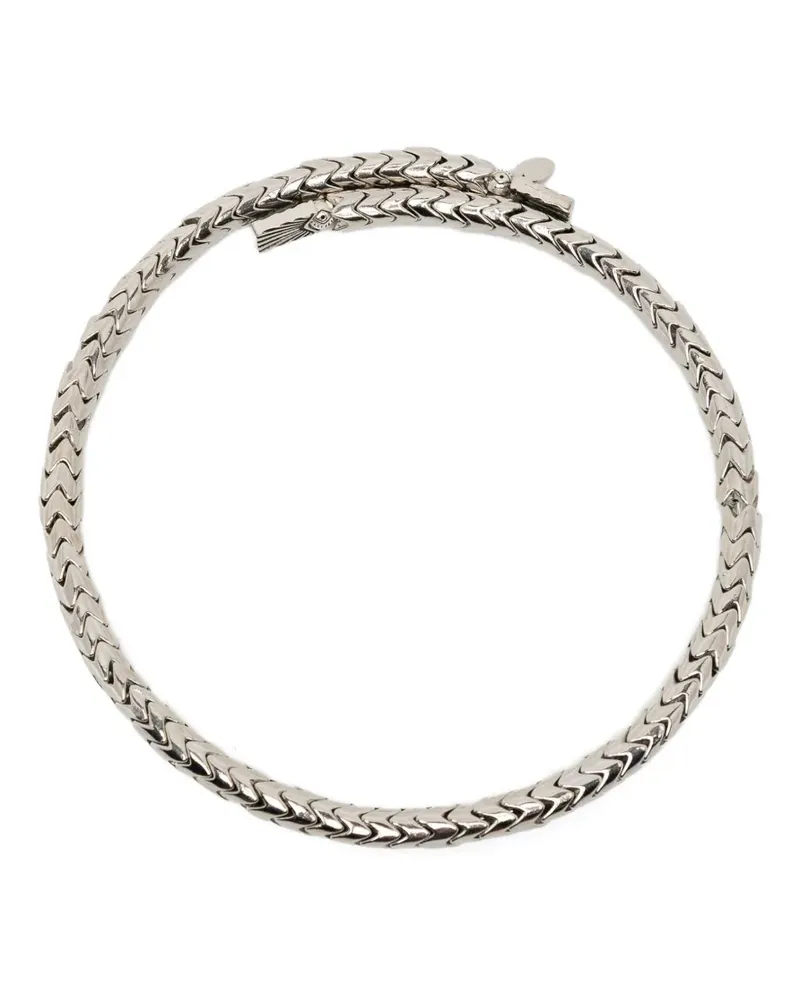 Toga Choker mit runder Kette mit Schlangenmotiv - Silber Silber