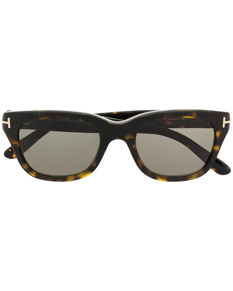 Tom Ford Sonnenbrille mit eckigem Gestell - Braun Braun