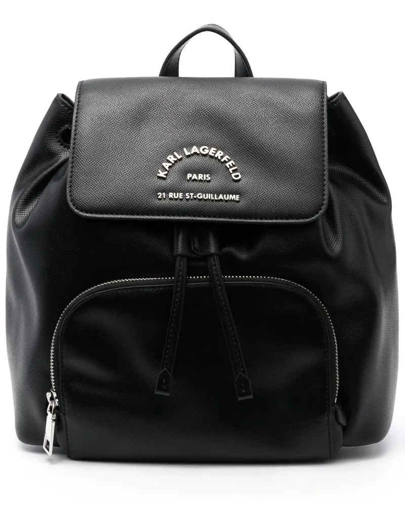 Karl Lagerfeld Rucksack mit Logo Schwarz