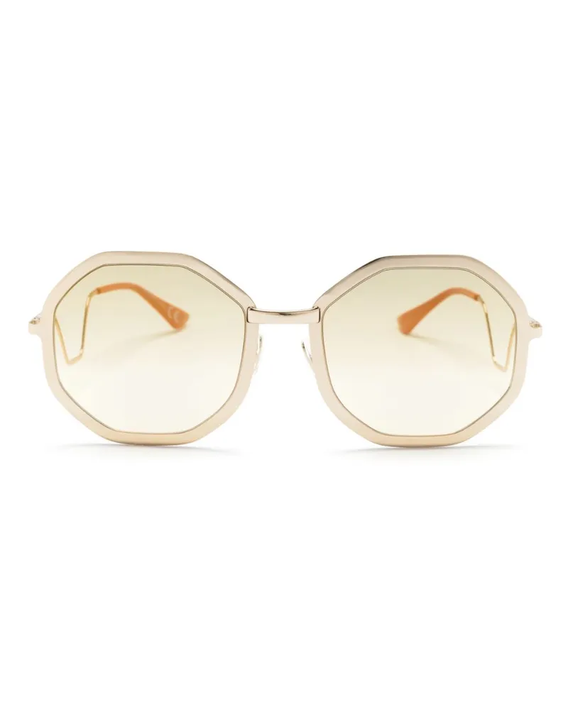 Marni Sonnenbrille mit rundem Gestell - Gold Gold