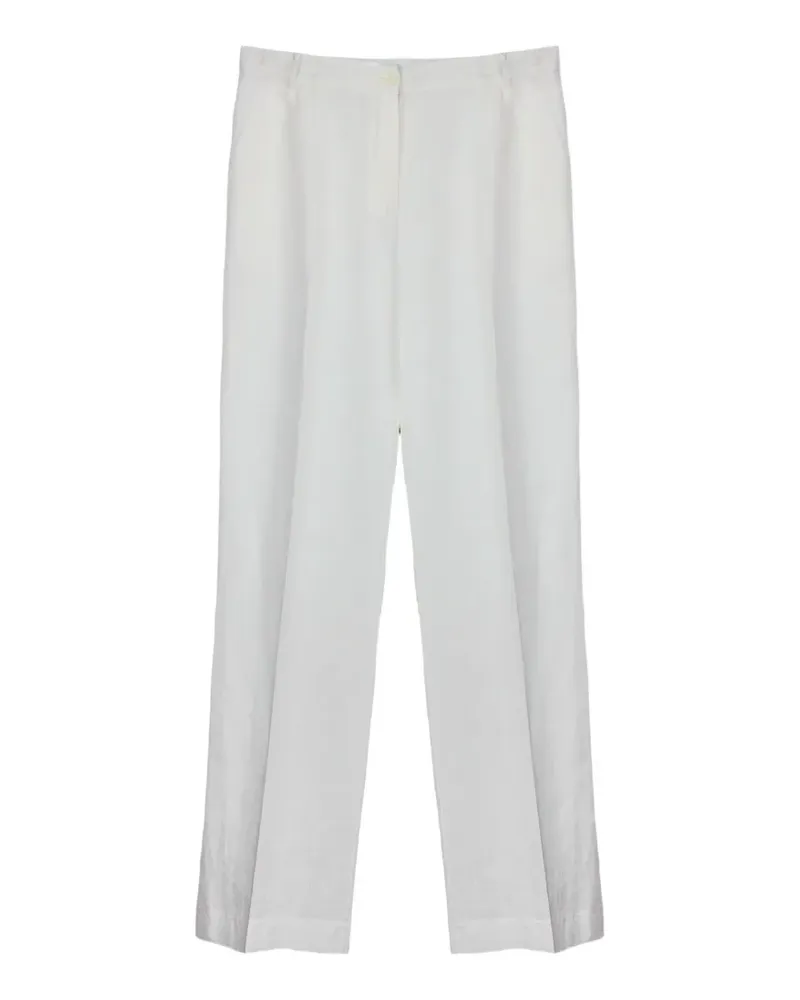 Purotatto linen wide-leg trousers - Weiß Weiß