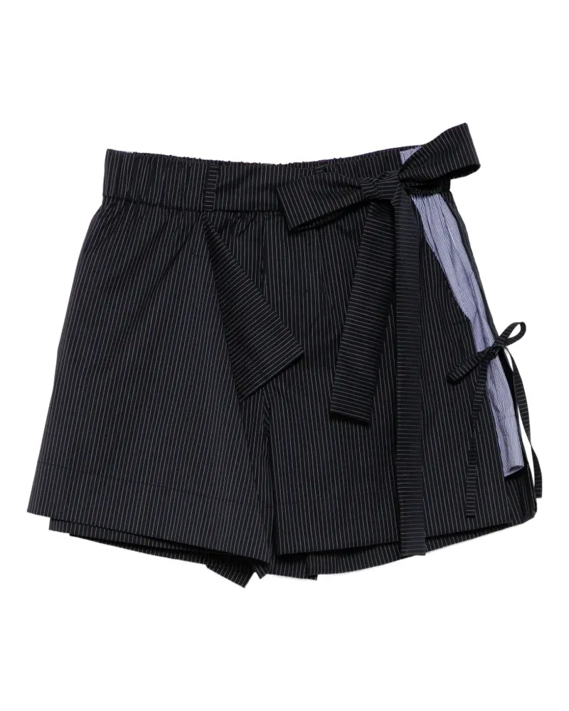 Craig Green pinstripe layered shorts - Blau Blau