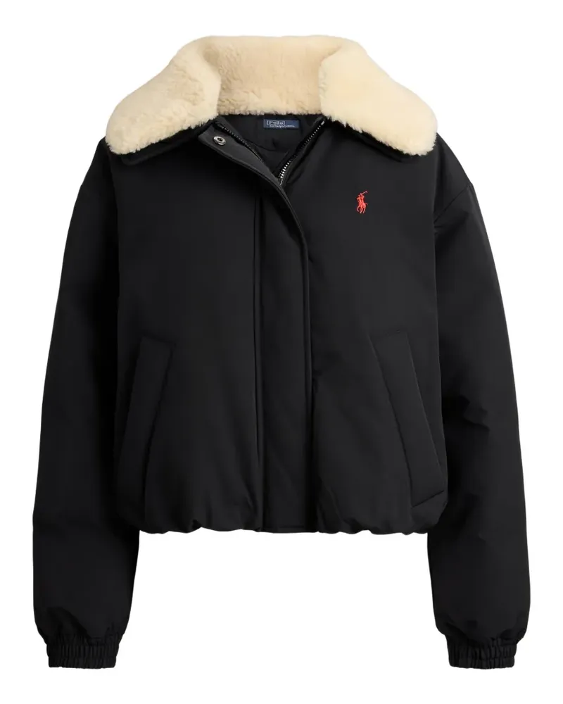 Ralph Lauren Gefütterte Jacke mit Shearling-Kragen - Schwarz Schwarz