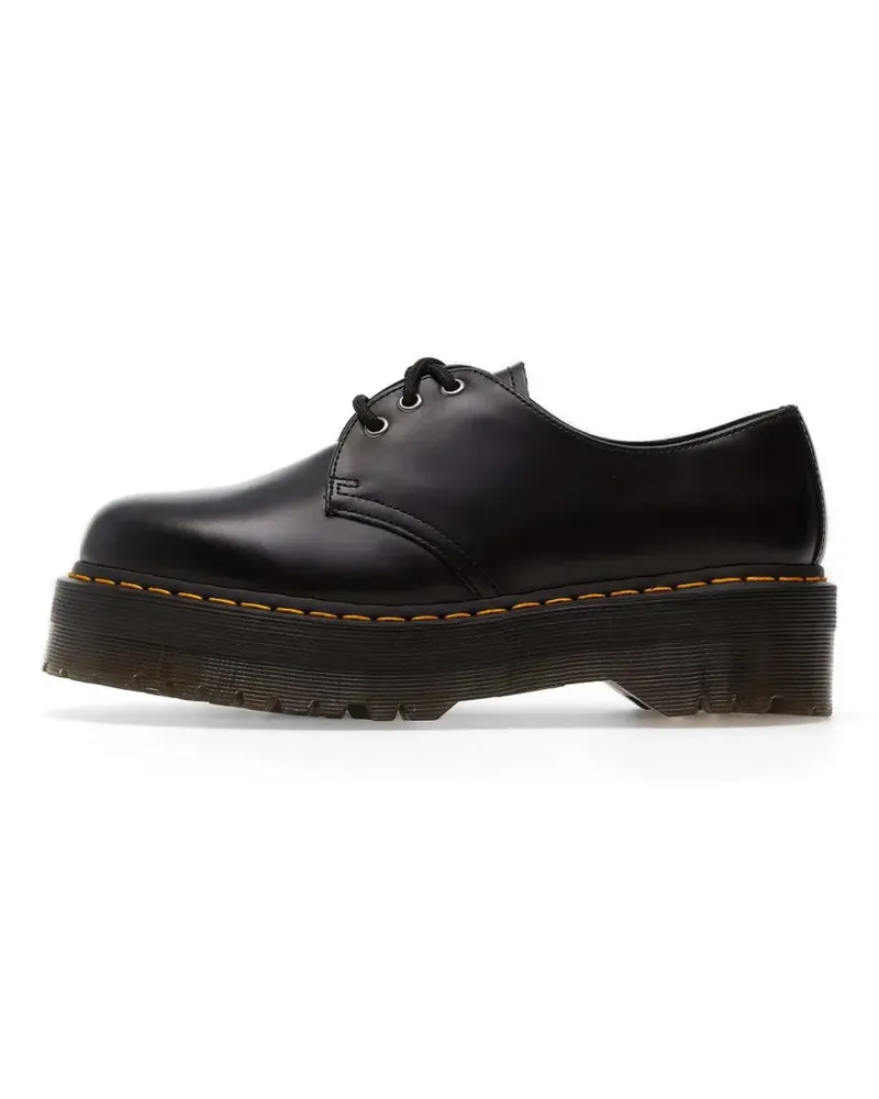 Dr.Martens 1461 Quad Derby-Schuhe mit Plateau - Schwarz Schwarz
