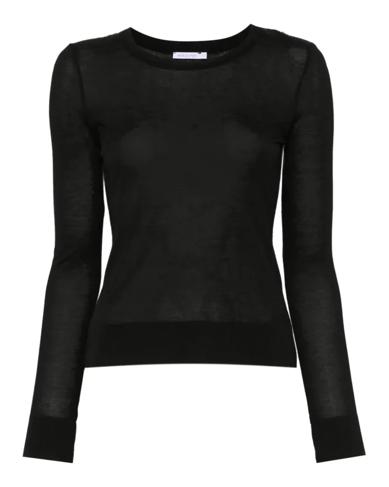 Patrizia Pepe semi-sheer long-sleeve top - Schwarz Schwarz