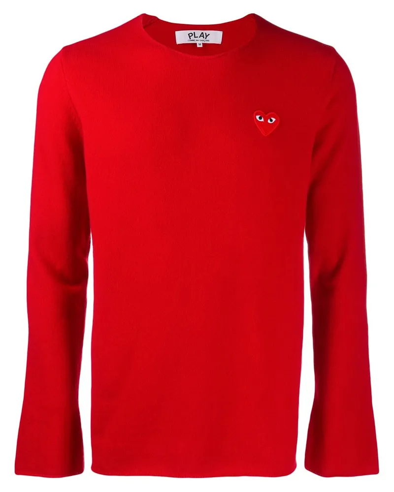 Comme des Garçons Pullover mit Herzapplikation - Rot Rot