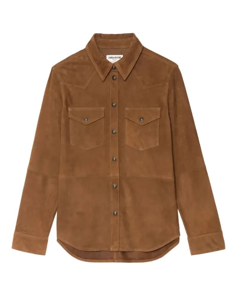 Zadig & Voltaire Hemd aus Wildleder - Braun Braun