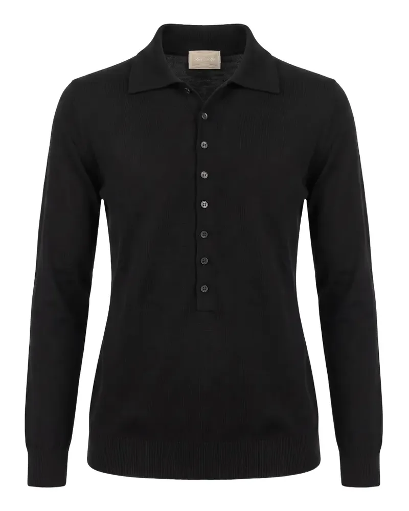 Drumohr  button-down long-sleeve polo shirt - Schwarz Schwarz