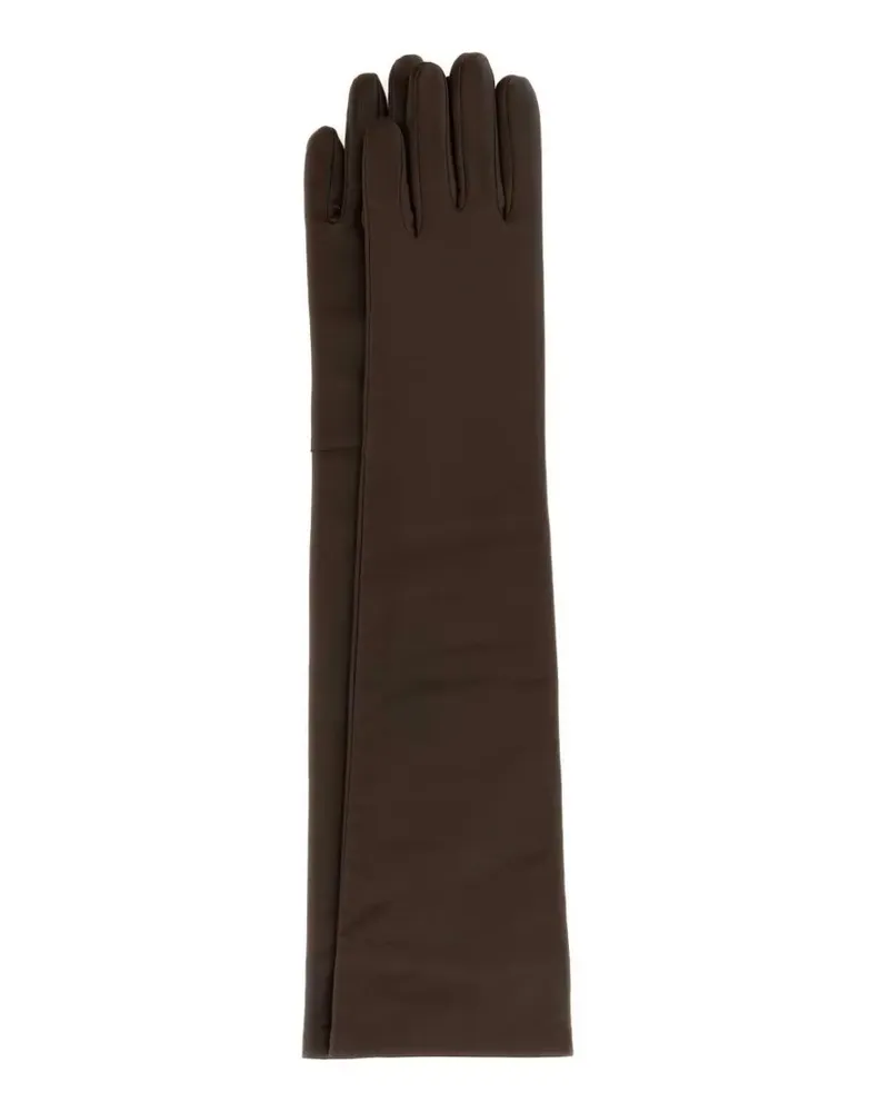 FRANKIE Shop Veneto Lederhandschuhe - Braun Braun