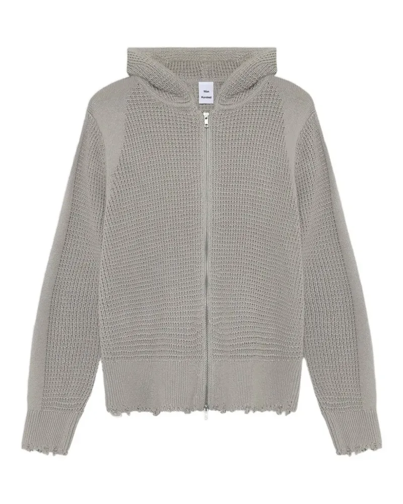 Won Hundred Gestrickter Glasgow Hoodie - Grau Grau