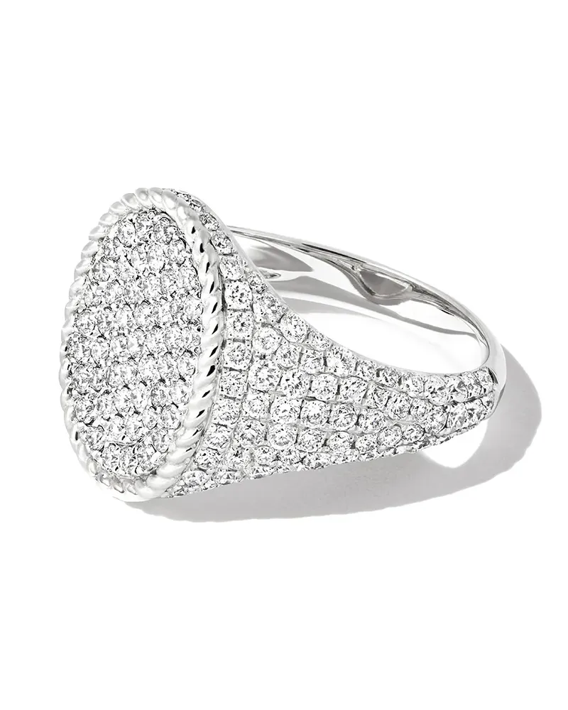 Yvonne Léon 18kt Weißgoldring mit Diamanten - Silber Silber