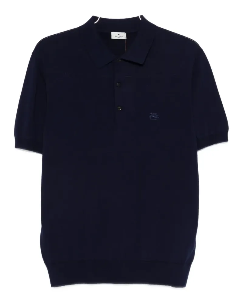 Etro embroidered polo shirt - Blau Blau