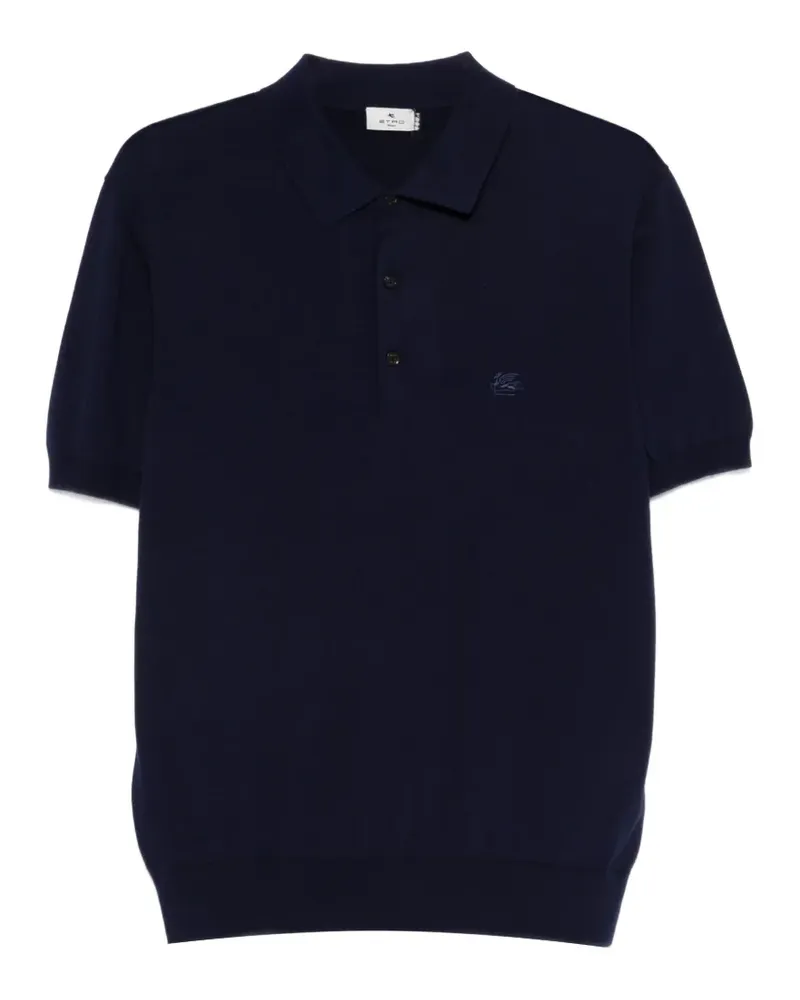 Etro Besticktes Poloshirt - Blau Blau