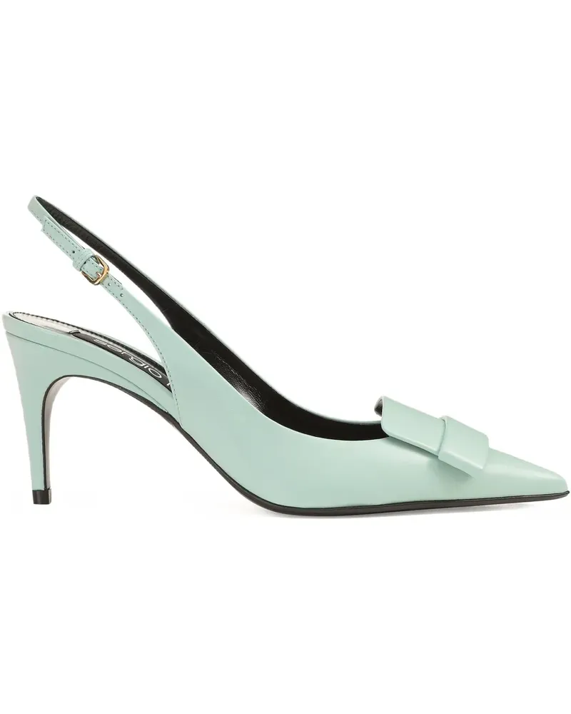 Sergio Rossi Slingback-Pumps 75mm - Blau Blau