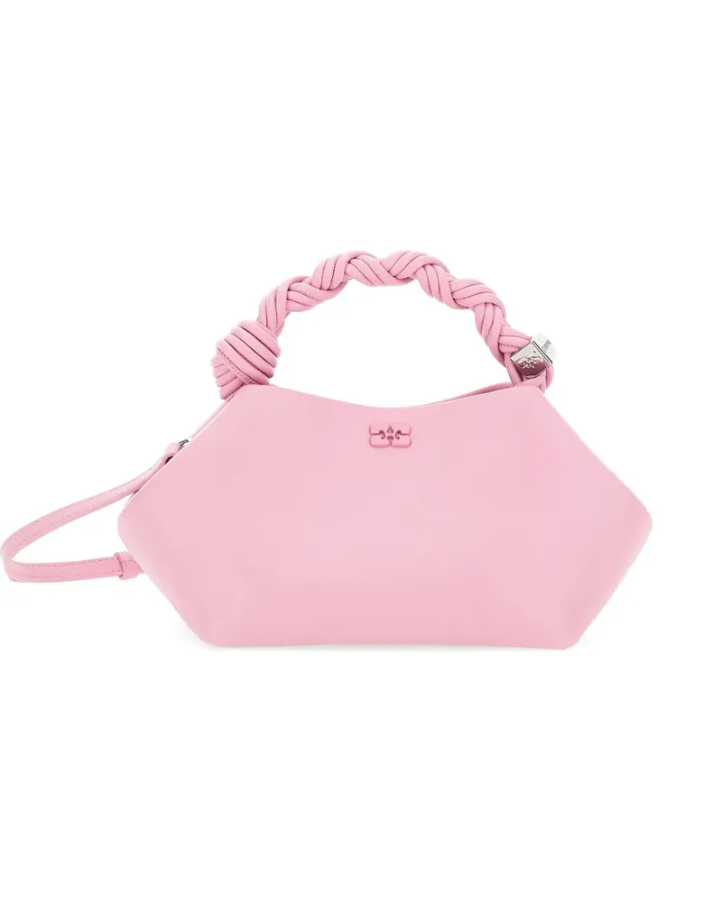 Ganni mini Bou braided-handle shoulder bag - Rosa Rosa