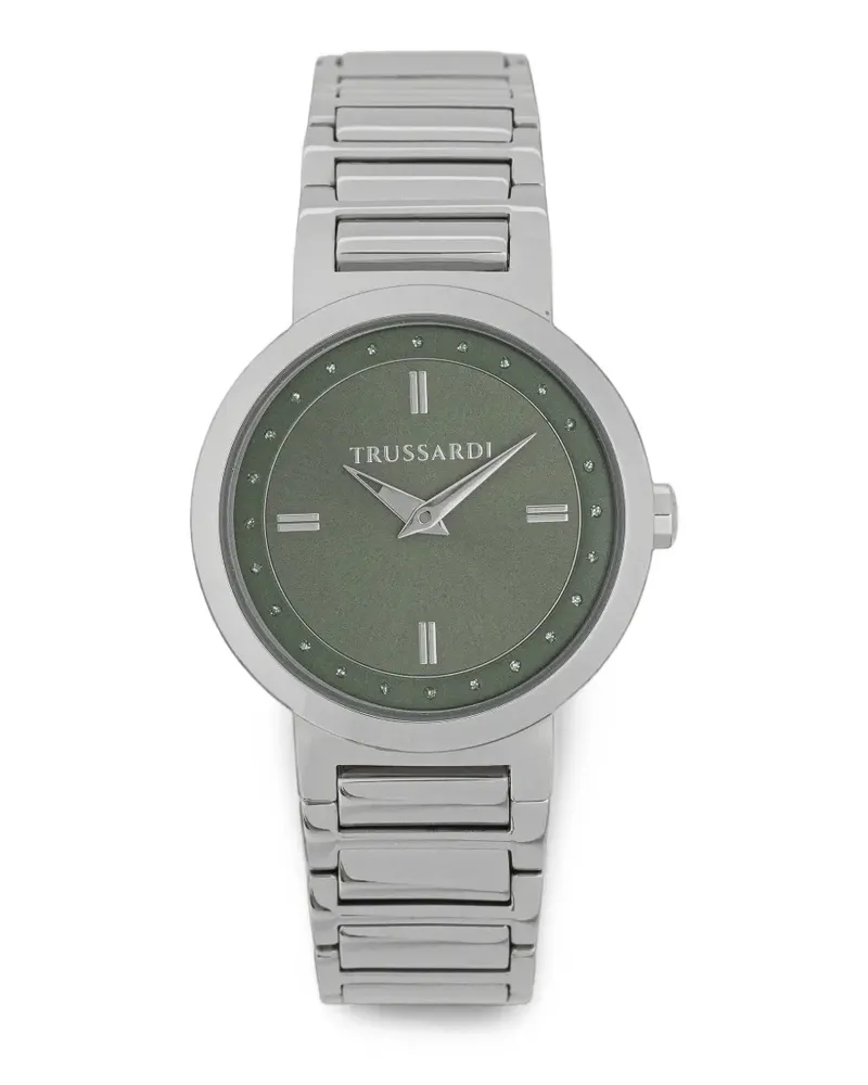 Trussardi T-Bridge Armbanduhr mit Kristallen 32mm - Grün Grün