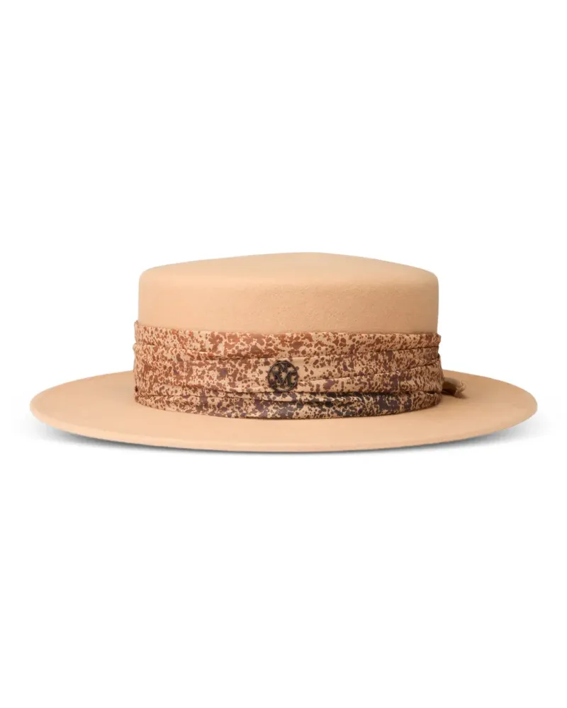 Maison Michel Kiki Hut mit Animal-Print - Nude Nude