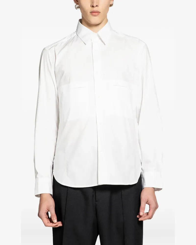 Craig Green Flatlock-Hemd - Weiß Weiß