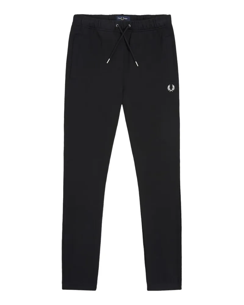 Fred Perry logo-embroidered drawstring track pants - Schwarz Schwarz