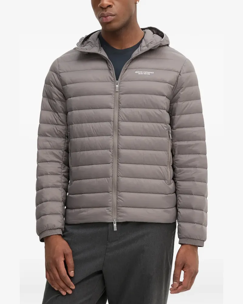 Armani Exchange zip-fastening hooded jacket - Grau Grau