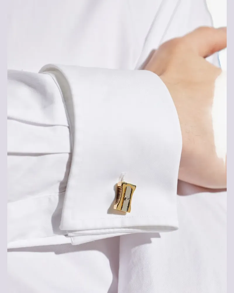 Paul Smith pencil-sharpener cufflinks - Gold Gold