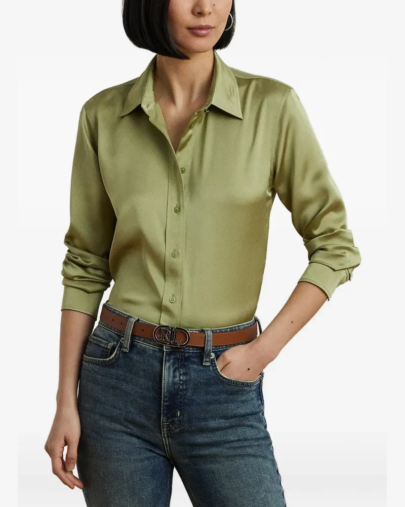 Ralph Lauren satin-finish long-sleeve shirt - Grün Grün