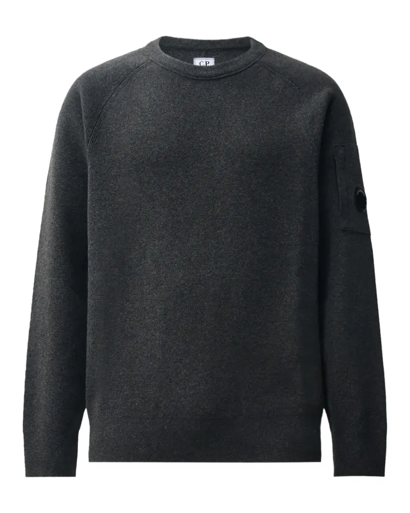 C.P. Company Pullover mit Raglanärmeln und Linsen-Detail - Grau Grau