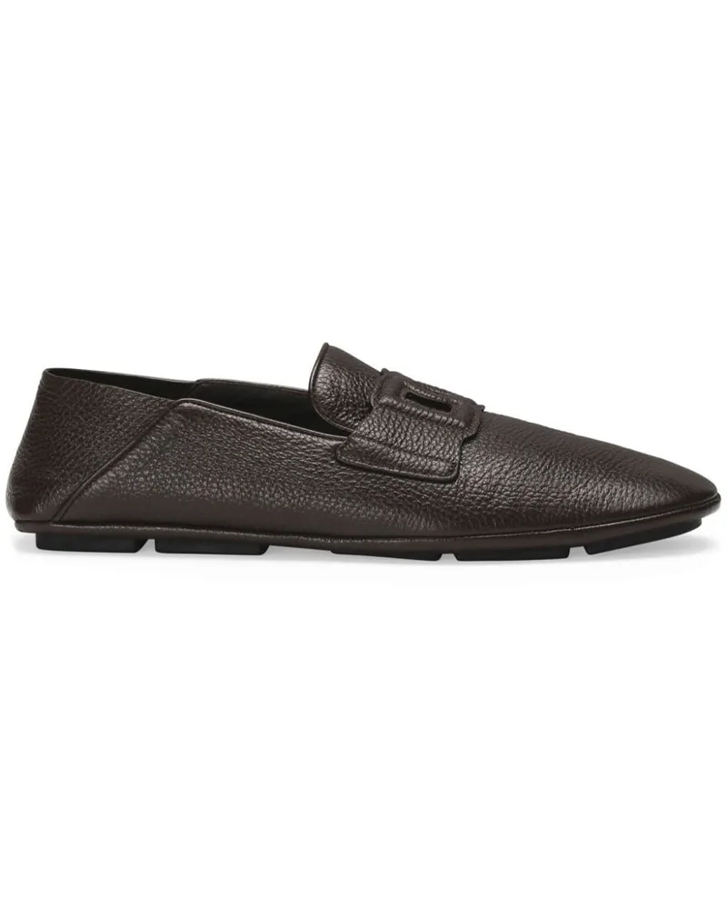 Dolce & Gabbana Loafer mit Logo-Applikation - Braun Braun
