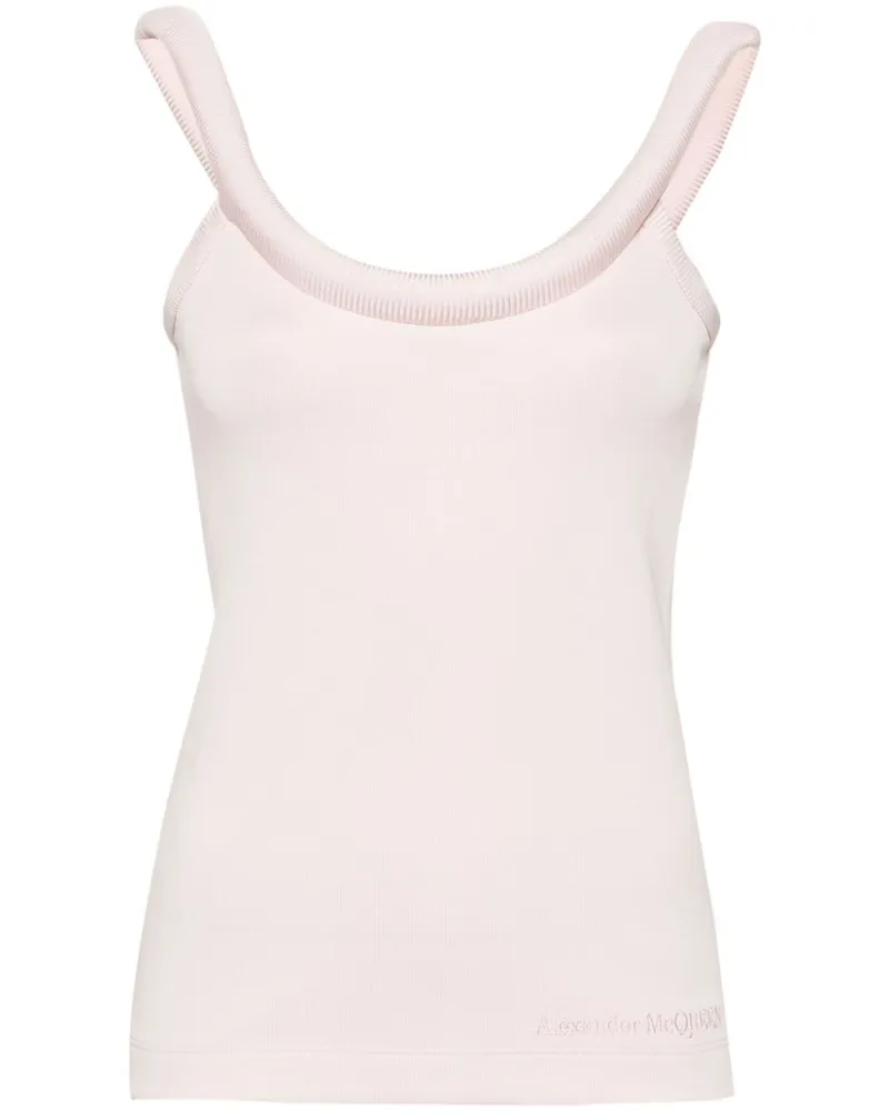 Alexander McQueen Top mit 3D-Detail - Rosa Rosa