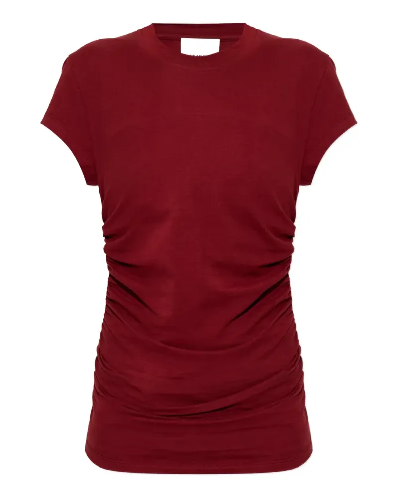 Isabel Marant Gerafftes Maelie T-Shirt - Rot Rot