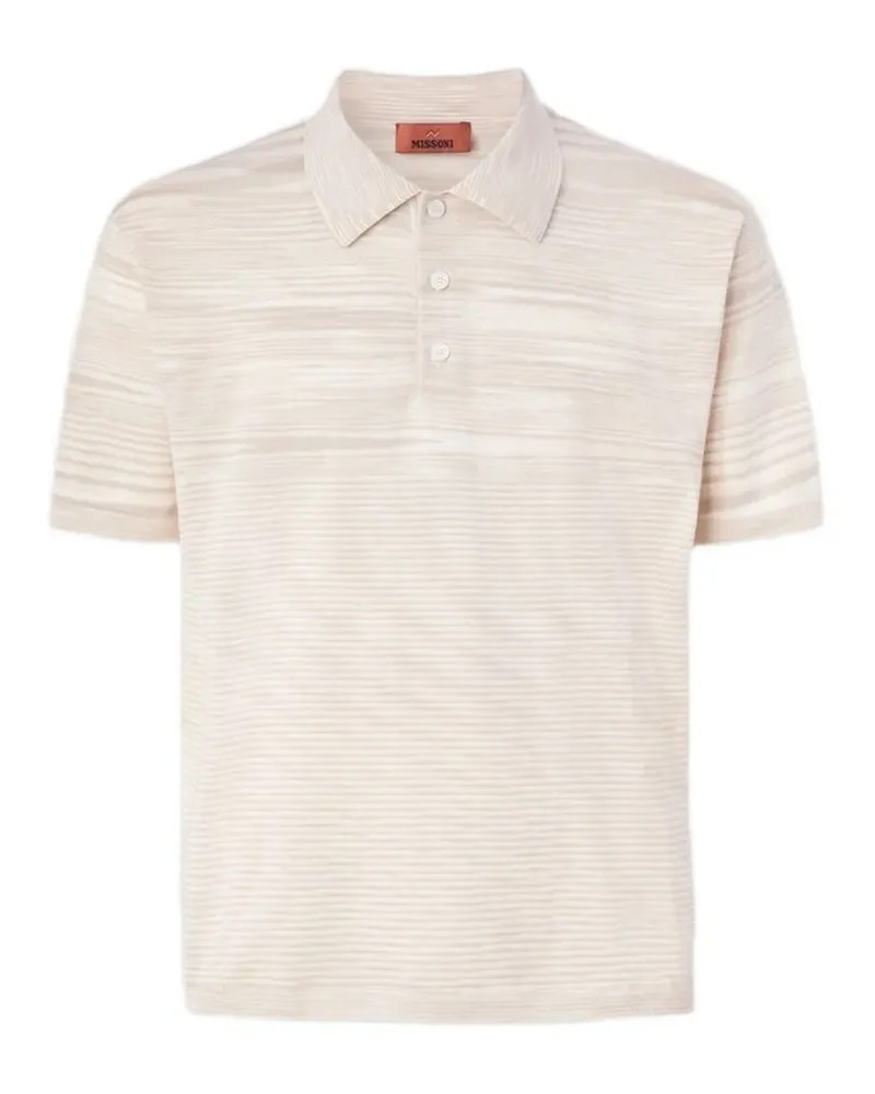 Missoni Gestreiftes Poloshirt - Nude Nude