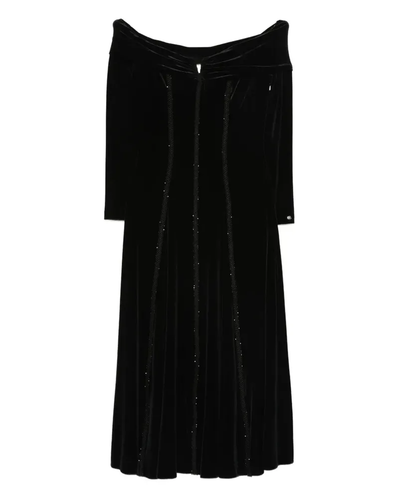 NISSA Midikleid mit Kristallen - Schwarz Schwarz