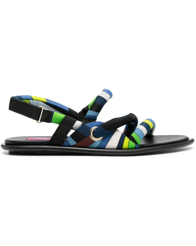 Emilio Pucci Sandalen mit Print Blau