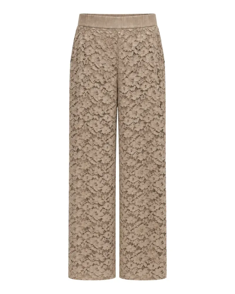 Clips Hose mit Blumenspitze - Nude Nude