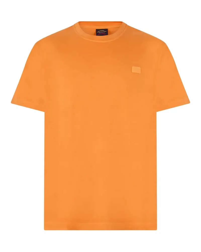 Paul & Shark logo-patch short-sleeve T-shirt - Orange Orange