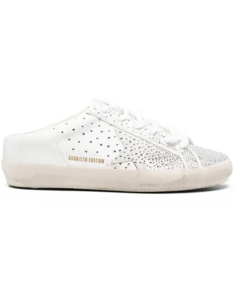Golden Goose Superstar Sneakers mit Kristallen - Weiß Weiß